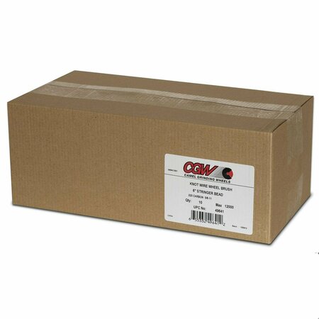 CGW ABRASIVES End Brush, 3/4 in, Crimped, 0.01 in, SS Fill 60250